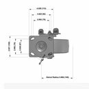 8" Never-Flat Wheel Brake Caster