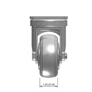 3 inch Wheel Swivel Caster, Plate Mount, 1.25 inch wide Rubber Wheel