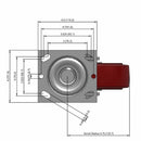 6 inch Heavy Duty USA Polyurethane Wheel Caster, 2 inch wide