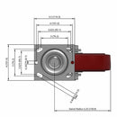 8 inch Heavy Duty USA Polyurethane Wheel Caster, 2 inch wide