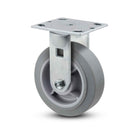 5 inch Heavy Duty Rigid Caster, USA Made TPR Rubber Wheel, 2 inch wide