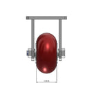 Kingpinless 4"x2" Ergonomic Rigid Caster with MAX-Efficiency Wheel