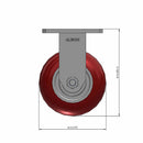 Kingpinless 5"x2" Ergonomic Rigid Caster with MAX-Efficiency Wheel