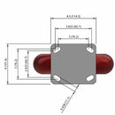 Kingpinless 8"x2" Ergonomic Rigid Caster with MAX-Efficiency Wheel