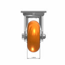 5" Ergonomic Orange Wheel Swivel Caster