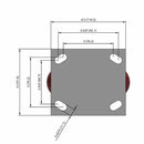 5" Ergonomic Wheel Rigid Caster