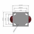 6" Ergonomic Wheel Rigid Caster