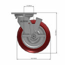 6" Ergonomic Wheel Side Brake Caster