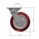 6" Ergonomic Wheel Swivel Caster