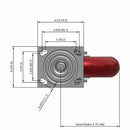 8" Ergonomic Wheel Swivel Caster