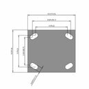 4"x2" Heavy Duty Rigid Phenolic Caster | USA-Made | 800 lb