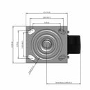 4"x2" Heavy Duty Swivel Phenolic Caster | USA-Made | 800 lb