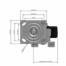 5"x2" Heavy Duty Swivel Phenolic Caster with Brake | USA-Made | 1000 lb