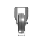 4"x1.25" Rigid Plate Caster | Ergonomic Soft Rubber Wheel | 300 lb