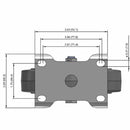 5"x1.25" Rigid Plate Caster | Ergonomic Soft Rubber Wheel | 325 lb
