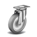 5"x1.25" Swivel Plate Caster | Ergonomic Soft Rubber Wheel | 325 lb