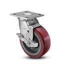 5"x2" USA Heavy Duty Swivel Polyurethane Caster with Brake | 900 lb