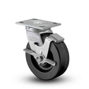 4"x2" Heavy Duty Swivel Phenolic Caster with Brake | USA-Made | 800 lb