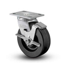 5"x2" Heavy Duty Swivel Phenolic Caster with Brake | USA-Made | 1000 lb
