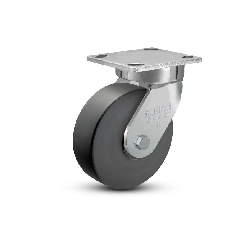 6"x2" Kingpinless Ergonomic Caster – USA Rig, Trionix Steel Replacement Wheel