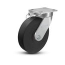 8"x2" Kingpinless Ergonomic Caster 9.5 OAH – USA Rig, Trionix Steel Replacement Wheel, Swivel Lock