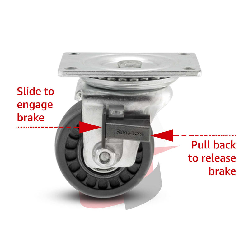 3" High Capacity Swivel Caster with Brake