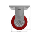 4"x2" USA Heavy Duty Rigid Polyurethane Caster | 720 lb