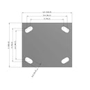 5"x2" USA Heavy Duty Rigid Polyurethane Caster | 900 lb