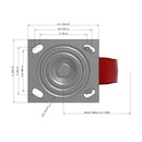 5"x2" USA Heavy Duty Swivel Polyurethane Caster | 900 lb