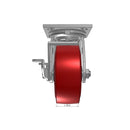 5"x2" USA Heavy Duty Swivel Polyurethane Caster with Brake | 900 lb