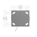 6"x2" USA Heavy Duty Rigid Polyurethane Caster | 1,100 lb