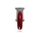 8"x2" Kingpinless Ergonomic Caster 9.5 OAH – USA Rig, MAX-Efficiency Maroon Poly Wheel, Swivel Lock