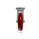 8"x2" Kingpinless Ergonomic Caster – USA Rig, MAX-Efficiency Maroon Poly Wheel, Swivel Lock