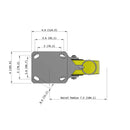 8"x2" Kingpinless Ergonomic Caster – USA Rig, Heavy-Duty Polyurethane Wheel, Swivel Lock