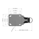 6"x2" Kingpinless Ergonomic Caster – USA Rig, Trionix Steel Replacement Wheel, Swivel Lock