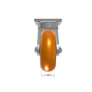 6"x2" Kingpinless Ergonomic Caster – USA Rig, MAX-Efficiency Orange Poly Wheel