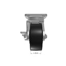 5"x2" Kingpinless Ergonomic Caster – USA Rig, Trionix Steel Replacement Wheel, Side Brake