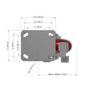 5"x2" Kingpinless Ergonomic Caster – USA Rig, MAX-Efficiency Maroon Poly Wheel, Side Brake
