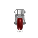 5"x2" Kingpinless Ergonomic Caster – USA Rig, MAX-Efficiency Maroon Poly Wheel, Face Brake