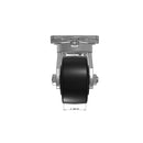 4"x2" Kingpinless Ergonomic Caster – USA Rig, Trionix Steel Replacement Wheel, Swivel Lock