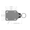 4"x2" Kingpinless Ergonomic Caster – USA Rig, Trionix Steel Replacement Wheel, Swivel Lock