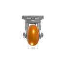 4"x2" Kingpinless Ergonomic Caster – USA Rig, MAX-Efficiency Orange Poly Wheel, Swivel Lock