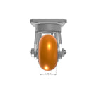 4"x2" Kingpinless Ergonomic Caster – USA Rig, MAX-Efficiency Orange Poly Wheel