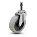 3"x1" USA Swivel Stem Caster | TPR Rubber Wheel | 7/16"x1-3/8" Brass Band