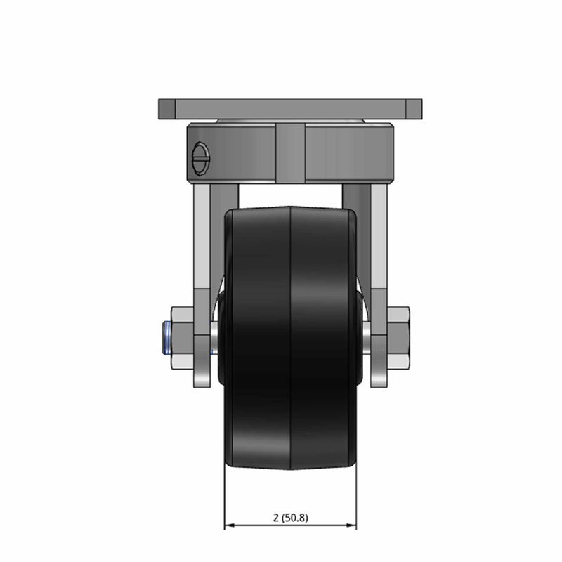 4"x2" HD Kingpinless Swivel Caster with USA-Made Phenolic Wheel