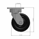 5"x2" HD Kingpinless Swivel Caster with USA-Made Phenolic Wheel