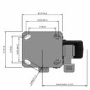 6"x2" HD Kingpinless Locking Caster with USA-Made Phenolic Wheel