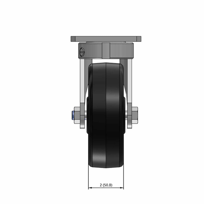 6"x2" HD Kingpinless Swivel Caster with USA-Made Phenolic Wheel