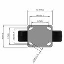 8"x2" HD Kingpinless Rigid Caster with USA-Made Phenolic Wheel