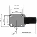 8"x2" HD Kingpinless Swivel Caster with USA-Made Phenolic Wheel